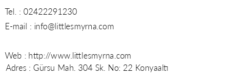 Little Smyrna telefon numaralar, faks, e-mail, posta adresi ve iletiim bilgileri